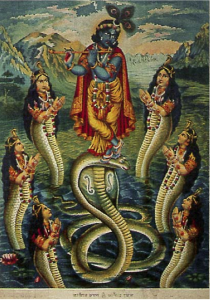 Krishna & Schlangendämon Kaliya