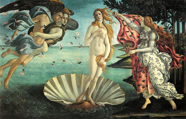 Boticelli: Die Geburt der Venus (Wikimedia)