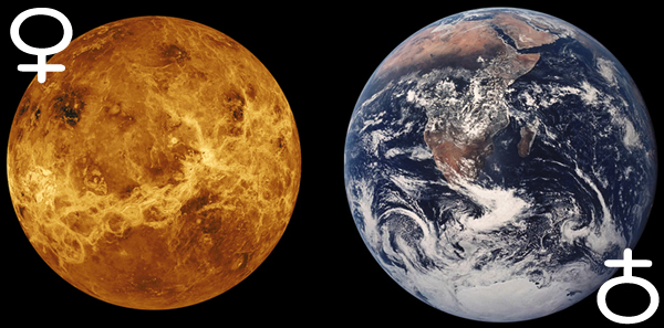 Venus Erde